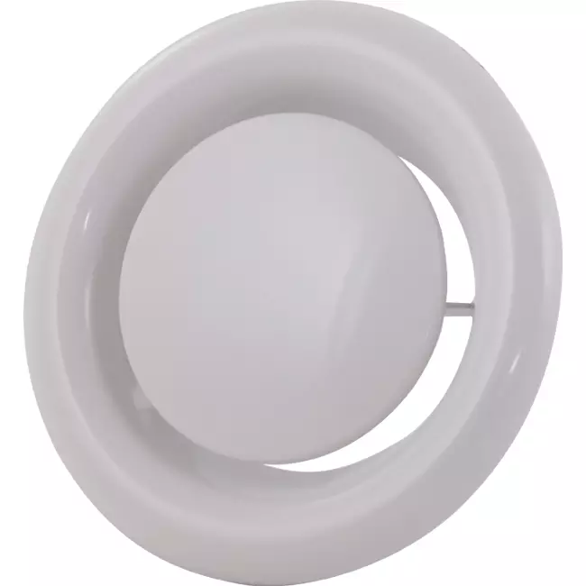 Ventilatie afvoer ventiel 100 mm metaal - E-DVS100 RAL9016