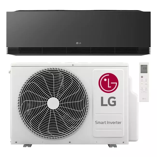 LG ARTCOOL AI AIR Mat Zwart Dual Interver airco R32 2,5 kW set