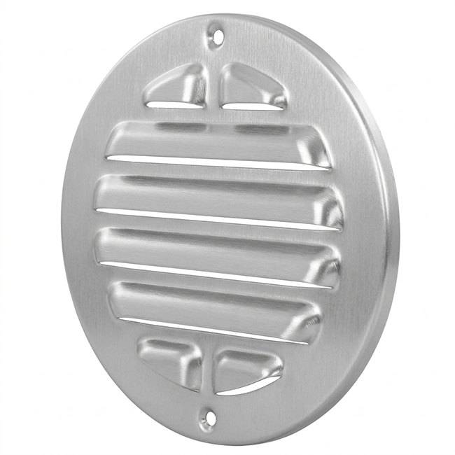 Buitenrooster rond 160 mm aluminium - geanodiseerd aluminium