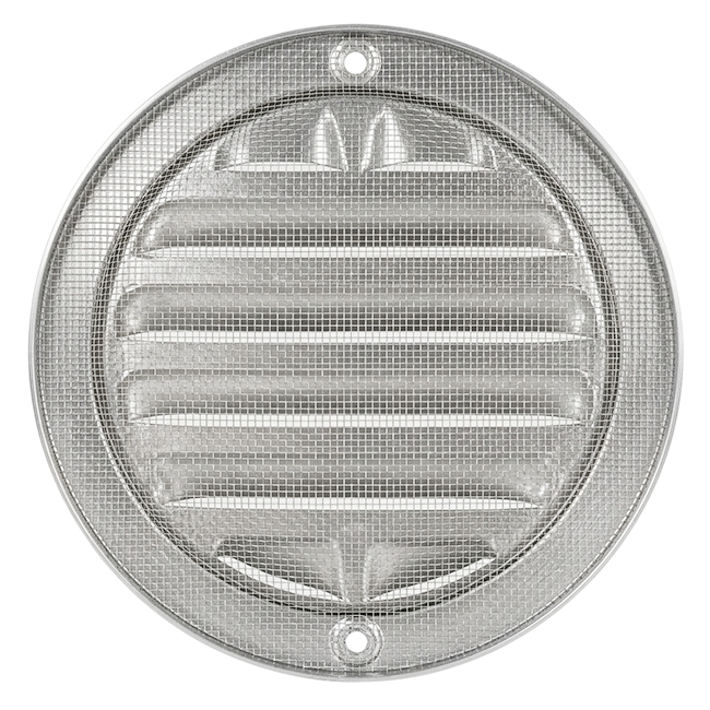 Buitenrooster rond 160 mm aluminium - geanodiseerd aluminium