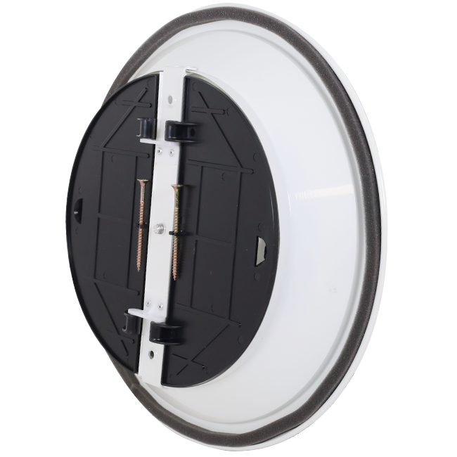 Diffuseur plafonnier rond avec motif fixe Ø 300 mm - RAL9010