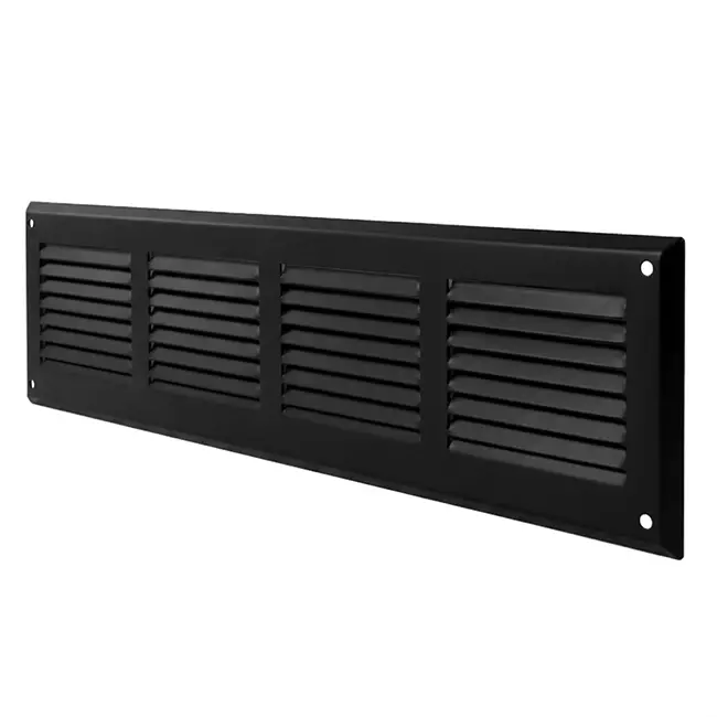 Wandrooster 400x100mm aluminium - RAL9005 30% glans