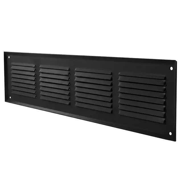 Wandrooster 400x100mm aluminium - RAL9005 30% glans