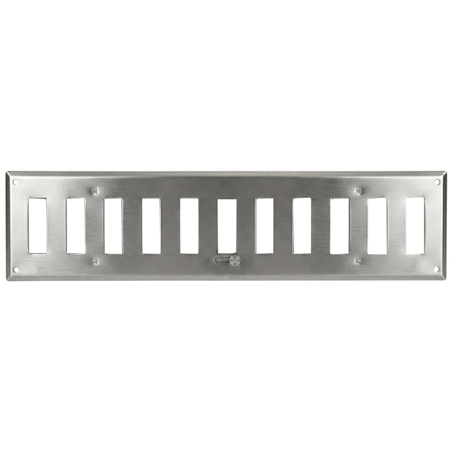 Wandrooster verstelbaar 500x150mm metaal - Ongecoat
