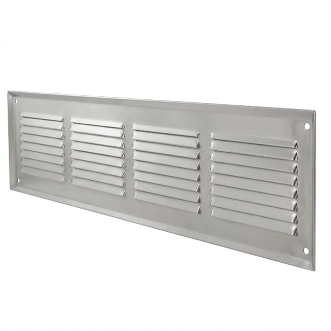 Wandrooster 500x150mm aluminium - Ongecoat