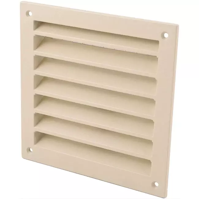 Grille murale extérieure en aluminium 100x100 mm - RAL 1015