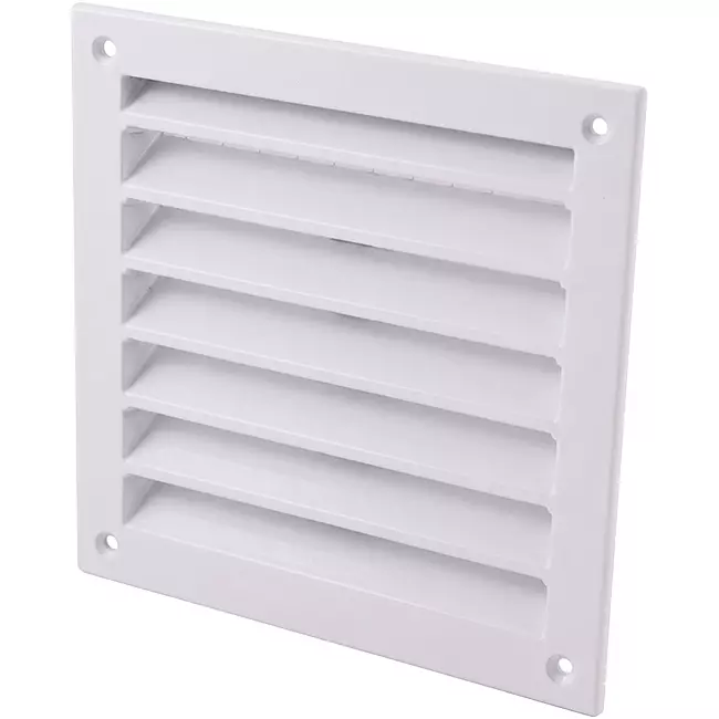 Buitenmuurrooster aluminium 150x150 mm - RAL 9016