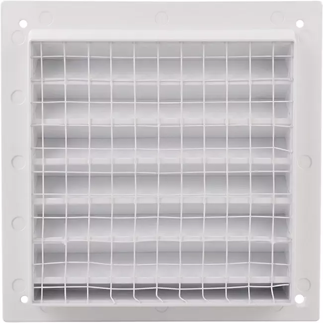 Buitenmuurrooster aluminium 150x150 mm - RAL 9016
