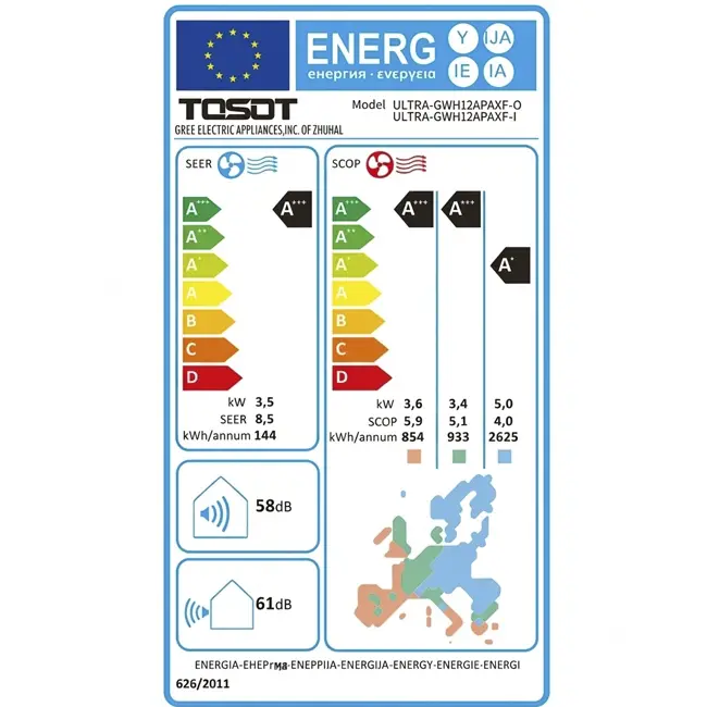 Tosot Nordic Ultra by Gree R32 3,5-4,2 kW set