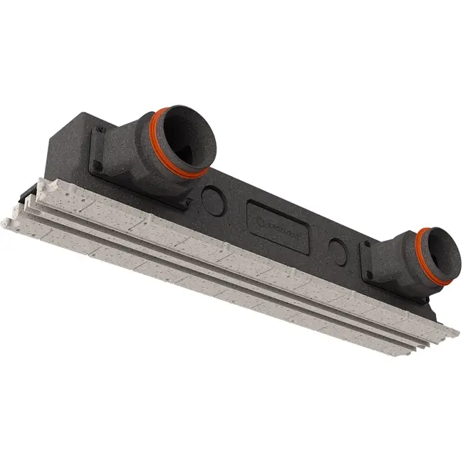 Ergovent inpleisterbaar frameloos lijnrooster 1050 mm met aansluitdiameter 125 mm - airconditioning - 2 sleuven