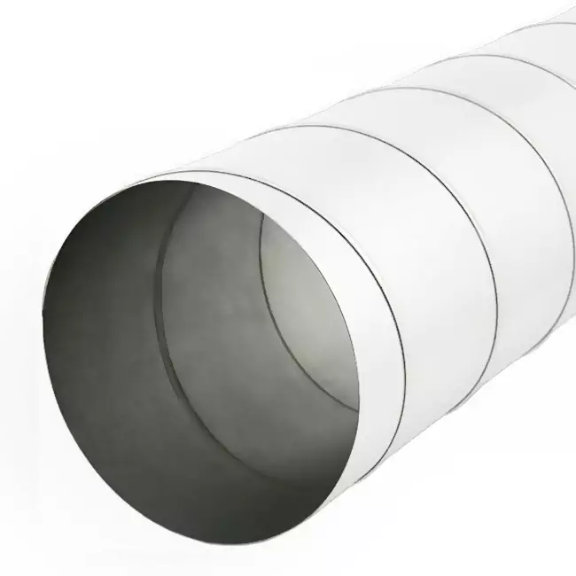 Conduit rigide galvanisé Ø 125 mm longueur 3 mètres - galvanisé - sur mesure RAL9010