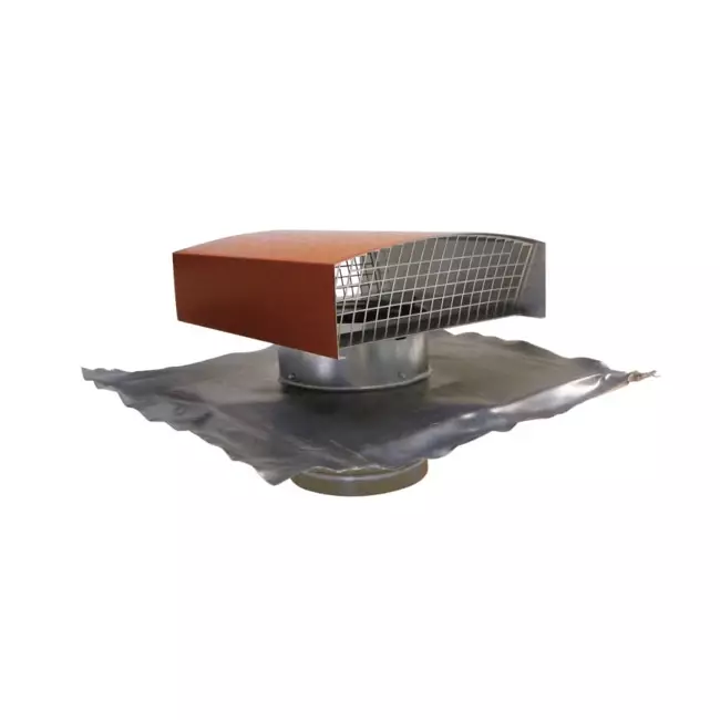 Econox CTM dakdoorvoer Ø 125mm aluminium rood met indekstuk