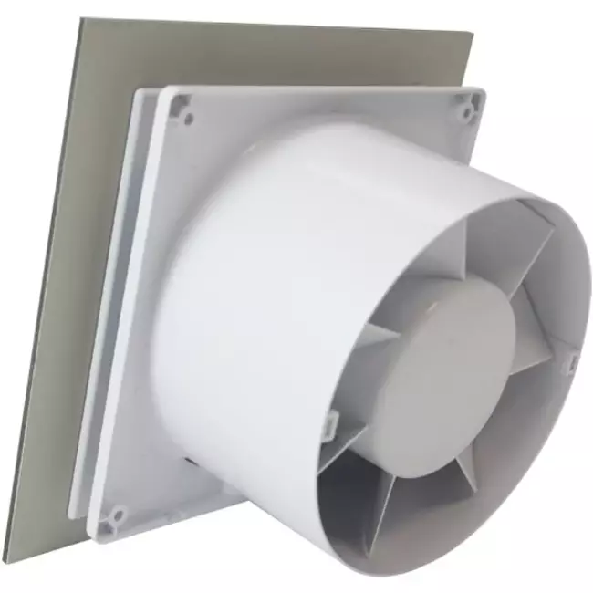 Air Roxy badkamerventilator met aansluitdiameter 125 mm met timer en vertraagde start - front goud aluminium