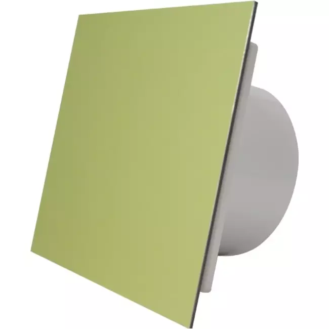 Air Roxy badkamerventilator met aansluitdiameter 125 mm met timer en vertraagde start - front goud aluminium