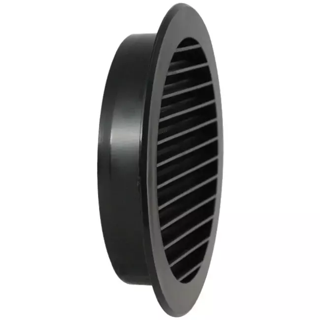 Schoepenrooster diameter 125 mm zwart - VR125M