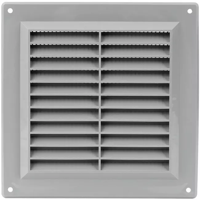 Grille de ventilation carrée grillagée 150 x 150 mm gris - VR1515P