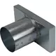 Couvercle 170x80 mm avec raccord de diamètre 80 mm pour le tuyau d'évacuation des fumées