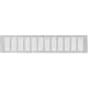 Grille de ventilation plinthe aluminium - argent L = 500 mm x H = 100 mm - RA1050S