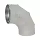 Coude spiralé rond 90° Ø 400 mm pour conduit rigide galvanisé - sur mesure RAL7035