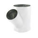 Spiro t-stuk 200 mm diameter 100 mm (45 graden) (sendz. verz.) RAL9010
