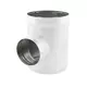 Té de Ø 100 mm - Ø 80 mm pour conduit rigide galvanisé (90°) - sur mesure RAL9010
