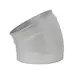 Coude spiralé rond 30° Ø 80 mm pour conduit rigide galvanisé - sur mesure RAL7035
