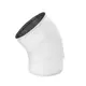 Spiro bocht 100 mm 45 graden (sendz. verz.) RAL9010