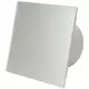 Badkamer ventilator Ø 100 mm met timer - glazen front satijn zilver