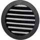 Grille d'aération extérieure ronde en aluminium - Ø 125mm - NOIR