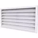 Grille murale extérieure 1600x1400 aluminium avec ailettes fixes - couleur mixte RAL 9003