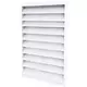 Grille murale extérieure 700x1600 en acier avec ailettes fixes - couleur mixte RAL 9016