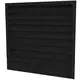 Grille murale extérieure 1200x1200 en acier avec ailettes fixes - couleur mixte RAL 9005