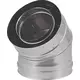 Concentrische diameter  60 - 100 mm bocht 45 gr I316L/I304 (D0,5/D0,6) (incl. afdichtingsrubbers binnenbuis)