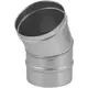 Kachelpijp Ø 150 mm RVS enkelwandige bocht 30°