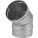 Kachelpijp Ø 200 mm RVS enkelwandige bocht 45°