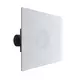 Geperforeerd instelbaar plafondrooster voor toevoer 594x594 - geïsoleerd plenum zijaansluiting Ø 125 mm