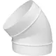 Ronde kunststof 45 ° bocht diameter: 150 mm AL150-45