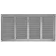Grille métal 400 x 200 mm gris - MR4020P