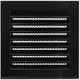 Grille métal industriel 200 x 200 mm noir - MRF202M
