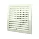 Muurrooster regelbaar 190x190 diameter: 125 wit - ND12R