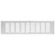 Grille de ventilation plinthe aluminium - argent L = 400 mm x H = 100 mm - RA1040S