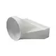 Rechthoekig kunststof verloop Ø125mm - 220X55mm - KSD25-125