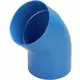 Wavin Ventiza bocht 45 graden PVC rond met diameter 80 mm M/S