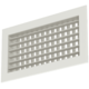 Wandrooster aluminium dubbel instelbaar – met klemveren – 200x100 mm – RAL 9010
