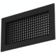 Grille murale en aluminium avec grille fixe - avec ressorts de friction - 600x300 mm - RAL 9005