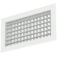 Wandrooster aluminium dubbel instelbaar – met klemveren – 600x100 mm – RAL 9016