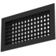 Grille murale double réglable en aluminium avec registre de contrôle - avec ressorts à friction - 300x100 mm - RAL 9005