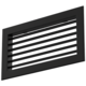 Wandrooster aluminium enkel instelbaar met regelklep – met klemveren – 300x150 mm – RAL 9005