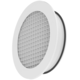 Rond wandrooster aluminium met vast raster – 500 mm – RAL 9003