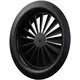 Wervelrooster rond 315mm centrale schroef - SWR 315 RAL 9005 30% glans